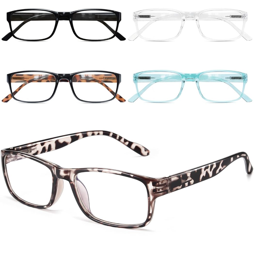 Gaoye Professional Reading Glasses for All Day - Computer Readers with Blue Light Protection - Value Pack, +1.75