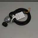 DOZYANT 6 Feet Propane Regulator and Hose, QCC1 Universal Grill Regulator Replacement Parts with 90 Degree Elbow Adapter for Blackstone 17 inch and 22 inch Tabletop Griddle Camper Grill