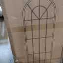 Full Length Mirror, 71"x32" Oversized Floor Mirror Full Length, Large Body Arched Wall Mounted Window Pane Mirrors, Standing Mirrors Hanging or Leaning for Bedroom (Black)