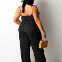 Tycorwd Women's Plus Size Casual Wide Leg Pants High Waisted Drawstring Baggy Sweatpants Elastic Straight Leg Lounge Pants (Black, XXXL)