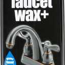 Flitz Faucet Wax - Cleans Metal, Protects Against Fingerprints, Water Spots - Restores Shine - Safe for Nickel, Brass, Copper, Stainless Steel, and More - 3.4 oz
