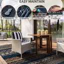 MontVoo Outdoor Rug Carpet Waterproof-Patio Rug Mat 8x10 Reversible RV Outdoor Camping Rugs Picnic Beach Mats Plastic Straw Outside Rugs for Balcony Porch Pool Deck Boho Patio Decor
