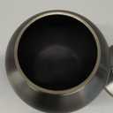 Paw Print Round Pet Cremation Urn for Ashes in Gray, Brass, Large, Dog, Cat, 4.75 Inches High