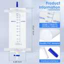 5 Pack 33.8oz/1000ml Leg Bag Urinary Drainage Bag with Cloth Straps, Leg Catheter with Anti Reflux Valve for Men Bladder Control, Urine Collection Catheter for Single Use, Easy Flip Drain