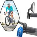 Bar End Bike Mirrors, HD 360 Rotatable Aluminum Alloy Bike Side Mirror, Explosion-proof, Fits 16-21mm for Mountain Bike, E-Bike, Scooter, Folding Bike (Style1HD Len)
