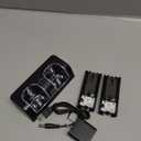 Remote Controller Charger for Wii/Wii U with 2 Pack 2800mAh Rechargeable Battery Pack, 2 Port Charging Station for Wii Controller, Remotes are not Included (5.1 * 2.3 inches, Black)