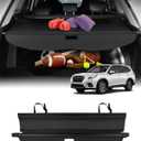 Powerty Retractable Cargo Cover for 2019-2024 Subaru Forester, Canvas Texture Trunk Cover Privacy Screen Rear Security Shade for Forester Accessories (with Extented Cover)