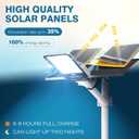 OKPRO 20000W Solar Street Lights Outdoor - 7000K Solar Parking Lot Lights Commerical Dusk to Dawn, Outdoor Street Light Heavy Duty, Wide Angle IP66 Waterproof with Remote Control