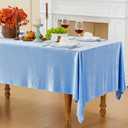 Baby Blue Velvet Tablecloth, 60 x 102 Inch Rectangle Table Cover, Baby Blue Velvet Table Cloth Smooth Luxury Tablecloth for Party Wedding Dining Banquet