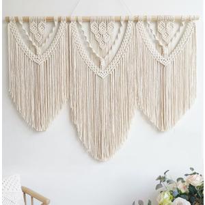 Achart Macrame Wall Hanging Large- Boho Wall Decor- large wall art- Wall Decor Living Room- Macrame Tapestry Boho Decor for Bedroom (Beige-C)