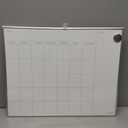 U Brands Magnetic Dry Erase Calendar White Board, 16" x 20", Silver Aluminum Frame, Includes Magnet and Marker