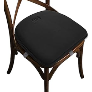 Big Hippo Chair Pads, Memory Foam Chair Seat Cushion Non Slip Rubber Back Thicken Chair Padding with Elastic Bands for Home Office Outdoor Seats (Brown-1pc)