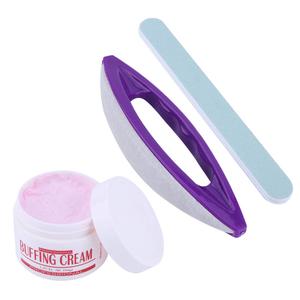Nail Buffer And Shine Kit, Nail Manicure Tool Kit, 3Pcs Nail Buffer and Shine Nail Art Buffing Cream Buffing Cream Kit Nail Brush Buffer Varnish Polish Polishing Strip for Fingernails Polisher Nails