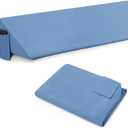 Horbaunal Queen Size Bed Wedge Pillow Cover for Headboard Gap, Headboard Wedge Pillow Case Cover Only, 60" x 10" x 6", Blue