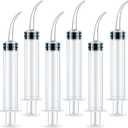 6 Pack Dental Irrigation Syringe, Wisdom Teeth Syringes with Curved Tip for Tooth (No-Scale-6)