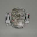 2 x Fairy Lights Battery Operated, Silver Wire Chains 8 Mode 16Ft/5Meter 50 LEDs Timer String Lights with Remote Control for Bedroom Christmas Party Wedding Decoration(Warm White)