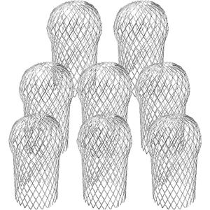EBaokuup 8 Pack Gutter Downsport Guards - 3.5 Inch Expandable Aluminium Filter Strainer, Gutter Downspout Protectors for Preventing Blockage Leaves Debri