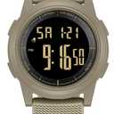 LN LENQIN Mens Watches Digital Watch for Men Stopwatch Ultra-Thin Minimalist Military Sports Waterproof Mens Wrist Watches with LED Backlight/Alarm/Timer/Date