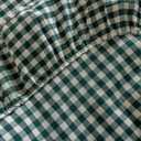 Green Plaid Ruffled Table Cover Linen Rectangle Gingham Tablecloth Classic Farmhouse Vintage Checkered Table Cover Decorative Buffalo Plaid for Home Holiday Party 102 x 60Inches