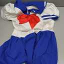 Sunny Fashion Girls Dress Sailor School Uniform Navy Suit Size 12 (Blue)