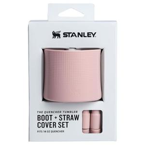 STANLEY Quencher Boot and Straw Cover Cap | Anti-Slip Silicone Protector for 14 oz Tumbler with Handle | Accessory Set for Stainless Steel Drinking Cup | BPA-Free | Pink Dusk
