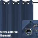 BONZER Waterproof Outdoor Curtains for Patio Porch Pergola Cabana Light Filtering Privacy Grommet Indoor Curtain Panels for Bedroom Living Room, 1 Panel, 54W x 95L inch, Navy