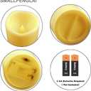 1 PCS Waterproof Outdoor Battery Operated Flameless LED Pillar Candle with Remote Flickering Plastic Electric Decorative Light for Lantern Party Wedding Decoration Garden Patio Home Decor 3x3 Inches (Dark Ivory-Waved Top-1 Pack-3"x3")