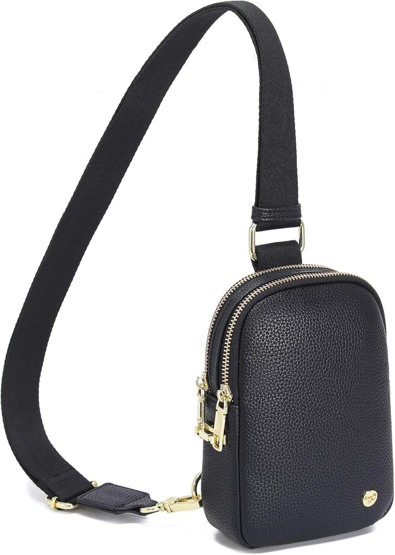 INICAT Anti Theft Crossbody Bag for Women, Small RFID Blocking Sling Purse with Zipper Lock for Travel, Vegan Leather