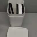 Vanpopubs 2 Pack 2.7 Gal Bathroom Trash Can with Lid, Automatic Trash Can Small Smart Garbage Can Touchless, Slim Motion Sensor Waterproof Plastic Trash Bins for Bedroom Office Kitchen Toilet (White)