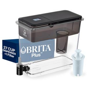Brita UltraMax Large Water Dispenser with 1 BritaPlus Filter, 27 Cup capacity, Black