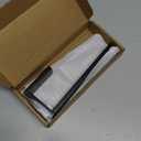 Gypie Hand Towel Holder for Bathroom Wall 1 Pack -Modern Towel Ring Square Hidden Mount with Dual Screws, Anti-Slip End, Stainless Steel, Matte Black