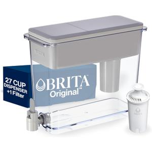 Brita UltraMax Large Water Dispenser With Standard Filter, BPA-Free, Reduces Copper, Cadmium and Mercury Impurities, Lasts 2 Months or 40 Gallons, Includes 1 Filter, Kitchen Accessories, Large 27-Cup
