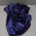 GATMAHE 2026 Cocktail Dresses for Women Strapless Satin Ruffles A Line Homecoming Dresses Navy Blue 2, Small