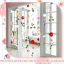 XunYee 6 Pcs 35.4 ft Flower Garlands Artificial Wildflower Vines Floral Hanging Backdrop Fake Flower Garlands Faux Silk Wildflower Vine for Wedding Bridal Shower Home Garden Wall Arch Decor(Floral)