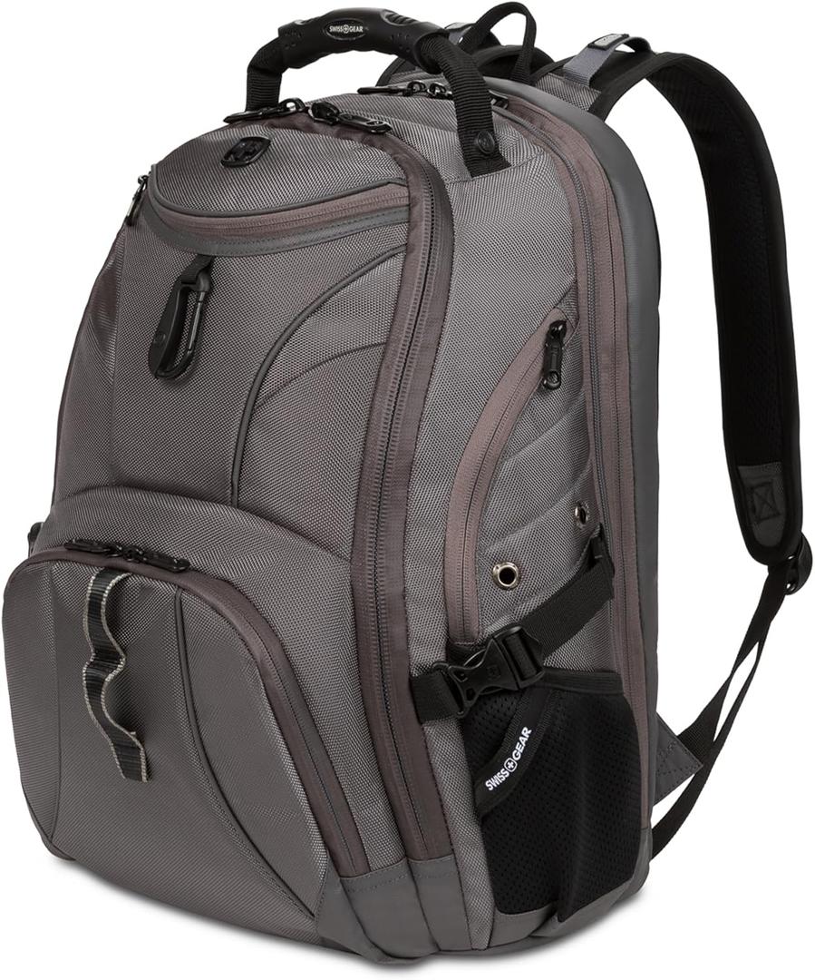 SwissGear 1900 Scansmart TSA 17 Laptop Backpack, Sting Grey Ballistic, 19-Inch