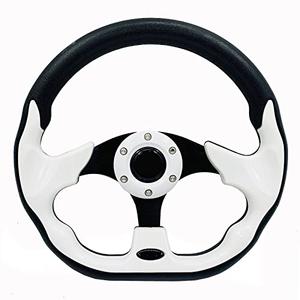 12.5 Inch White Golf Cart Steering Wheel for Golf Cart Club Car DS and Precedent EZGO RXV & TXT, Yamaha Golf Car Accessories
