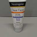 Neutrogena Clear Face Sunscreen Lotion for Acne-Prone Skin, Broad Spectrum SPF 50 Facial Sunscreen for Oily Skin, Oil-, Fragrance- & Oxybenzone-Free Water Resistant Sunscreen, 3 fl. oz