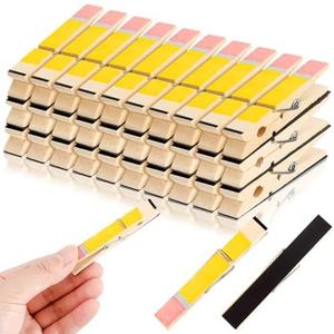 Teenyyou 28 Pcs Clothespins Gift for Teacher Magnetic Clothespins for Classroom Teacher Clothes Pins Photo Clips for Pictures Xmas Gift for Office Whiteboard Supplies