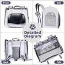 Innovative Traveler Backpack Pet Carriers Cat Backpack with Breathable Mesh Puppy Travel Carrier with Soft Padded Reinforced Support Foldable Small Dog Carrying Backpack for Kitty up to 15lbs (Grey)
