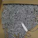 24 PCS Silver Bead Necklaces, Silver Mardi Gras Christmas Beads Necklaces, Patriotic Necklaces, 33 Inch Beaded Necklaces for Mardi Gras Christmas Party, 4th of July and New Year Eve Festive Events