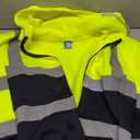 wefeyuv Hi Vis Men's Solid Color Reflective Visibility Sweatshirts Pullover (Medium, Zip-yellow/Navy)