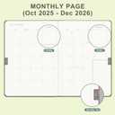 3 x And Per Se 2026 Planner, 15 Months Hardcover Daily, Weekly & Monthly Planner, A5 size, 100GSM Thick Paper, Back Pocket, 5.7" x 8"(Olive Green)