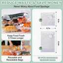 Handheld Vacuum Sealer for Food Storage – Portable & Rechargeable, Easy One-Hand Automatic Operation, 1 Vacuum Sealer + 30 Food Reusable Bags
