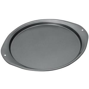 Pizza Pan - 14 Inch Nonstick Pizza Pan for Oven with Widen Handles for Cooking, Baking, and Grilling - Durable, Even Heating, Long-Lasting Kitchen Cookware (1, Black)