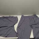 Women's Round Neck Pleated Sleeveless Casual Suit, Sleeveless Crewneck Vest Wide Leg Pantsuit Business Sets with Pocket Dark Gray, XL