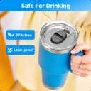 2 Pack 30 oz Replacement Stronghold Lid for YETI Rambler TraveI Mug with Threads Only, Spill Proof Screw Top Lid for YETI Threaded TraveI Mug