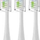 3 Pack Replacement Replacement Brush Heads for Waterpik Sonic Fusion Flossing Toothbrush Compatible with Sonic Fusion SF01/SF02 and Sonic Fusion 2.0 SF03/SF04- White with Caps