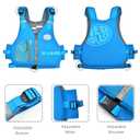 Swim Vest with Adjustable Safety Straps for Adults (Blue, M)