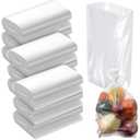 Fullhawl 1000 Pcs Food and Utility Poly Bag 6 x 3 x 15 Inches Plastic Produce Bag for Bread and Groceries Gusseted Bags, 0.80 Mil, Clear