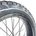 20''x4.0 Fat Bike Front Wheel Double Wall Rim with Puncture Resistant Tire All Terrain Bolt On and Hub 36x12G Spokes Black Alloy Aluminum Snow Bicycle Folding Fatbike Wheel Assembly